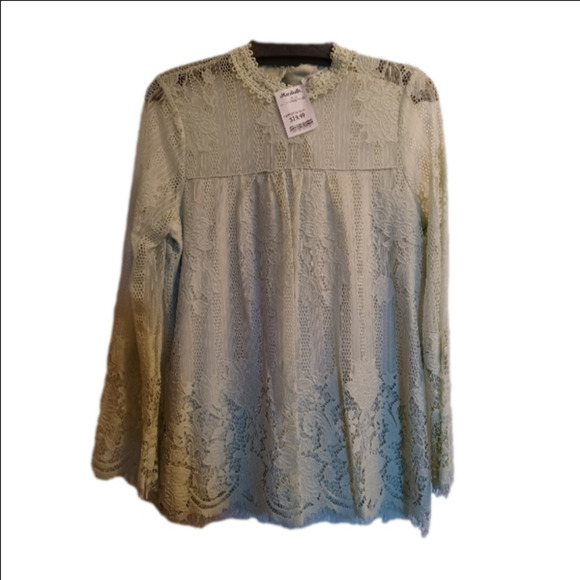 NWT ULTRA PINK BRAND, NWT WOMENS BLOUSE,LONG, SLEEVE, MINT GREEN. SIZE MEDIU… - Picture 1 of 7